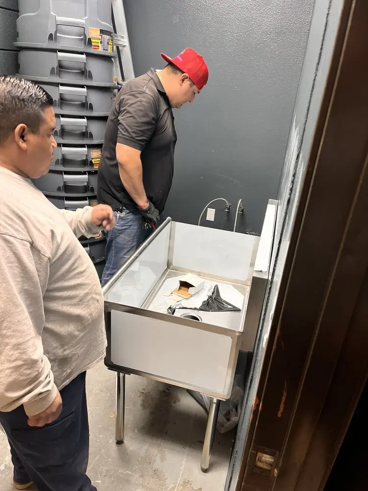 Commercial plumbing and sink installation in West Modesto