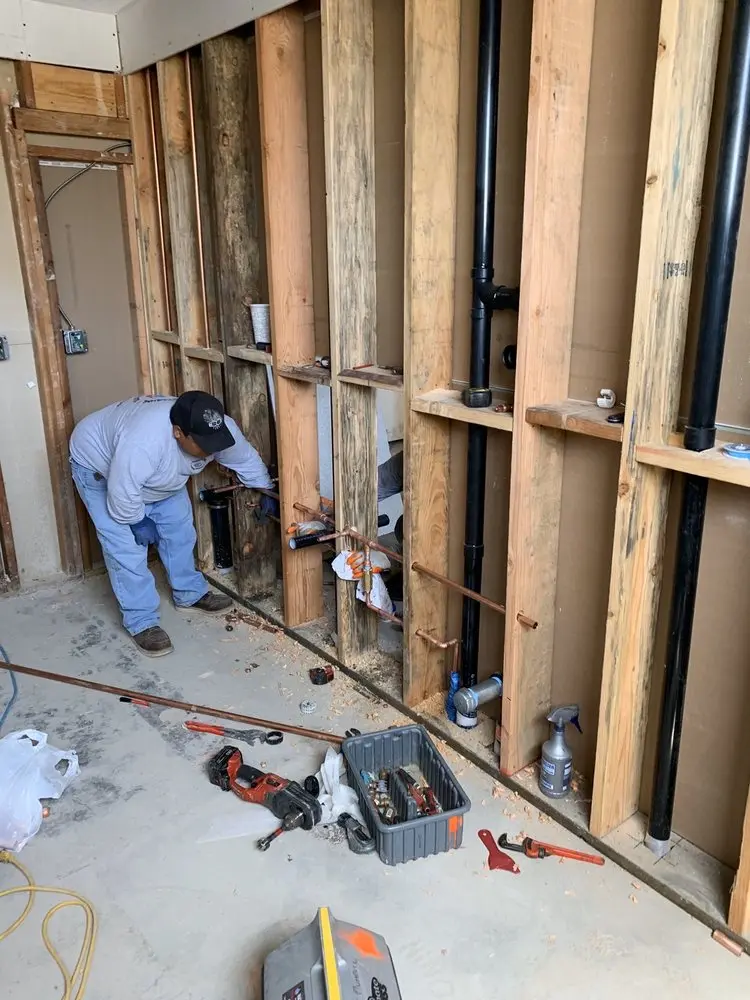 Commercial rough-in plumbing for Water Heater Replacement in West Modesto